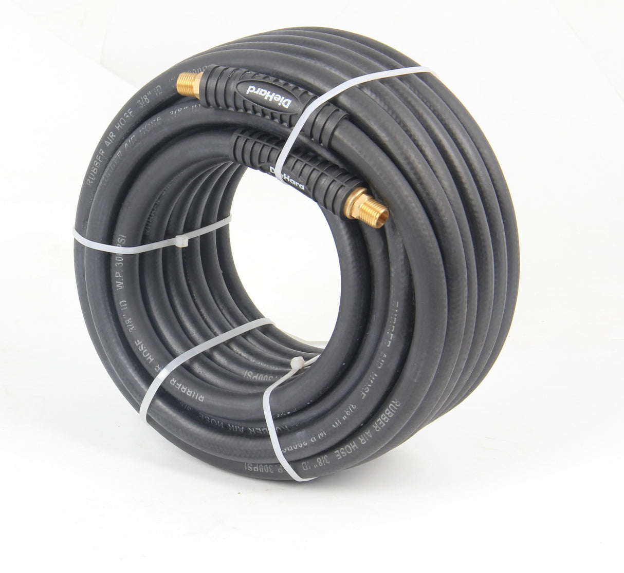 Contractor Grade 50 Ft Rubber Air Hose - 3/8-in Diameter, 1070 PSI, Kink Free, Temperature Resistant, ANSI Compliant DH-3850HR