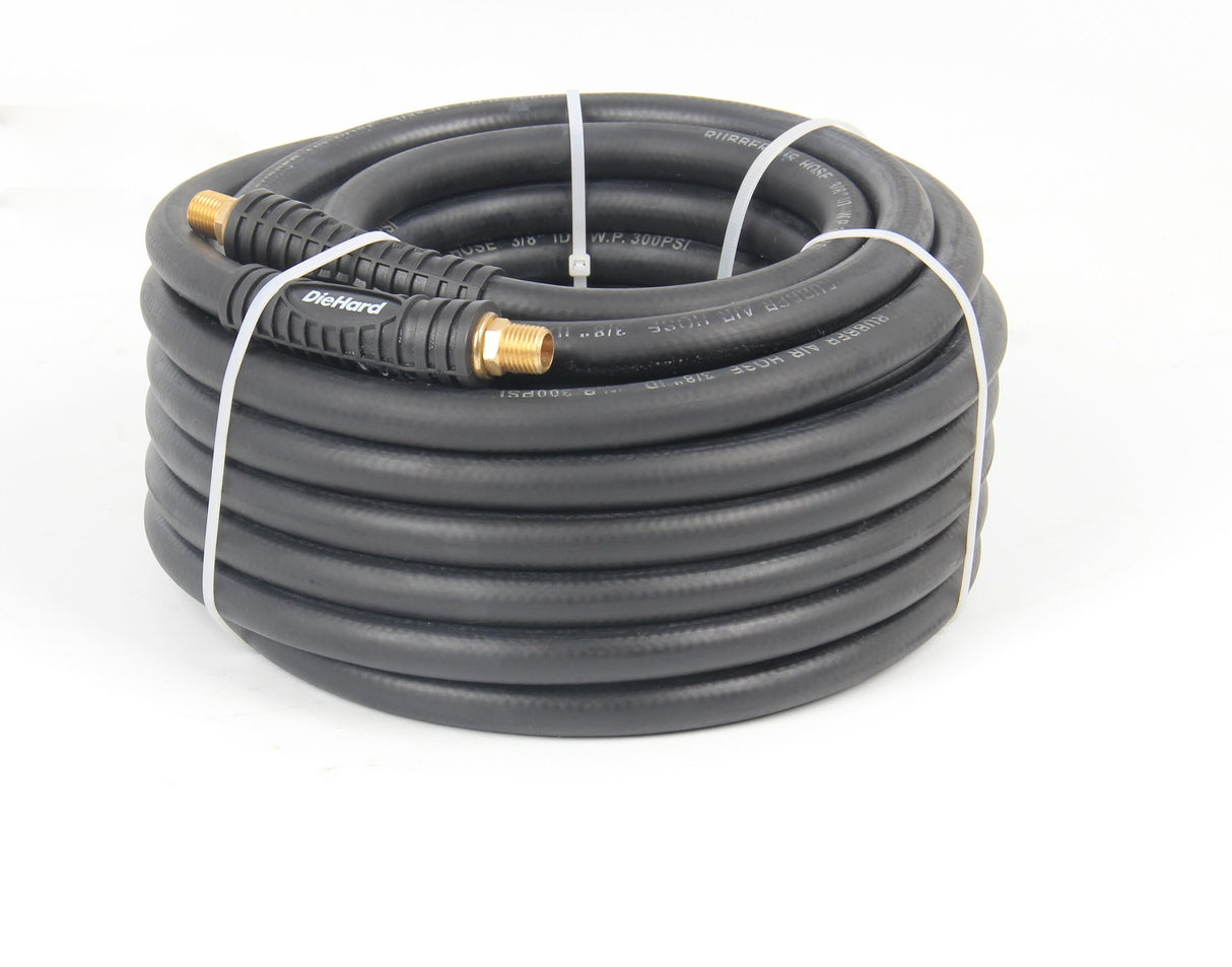 Contractor Grade 50 Ft Rubber Air Hose - 3/8-in Diameter, 1070 PSI, Kink Free, Temperature Resistant, ANSI Compliant DH-3850HR