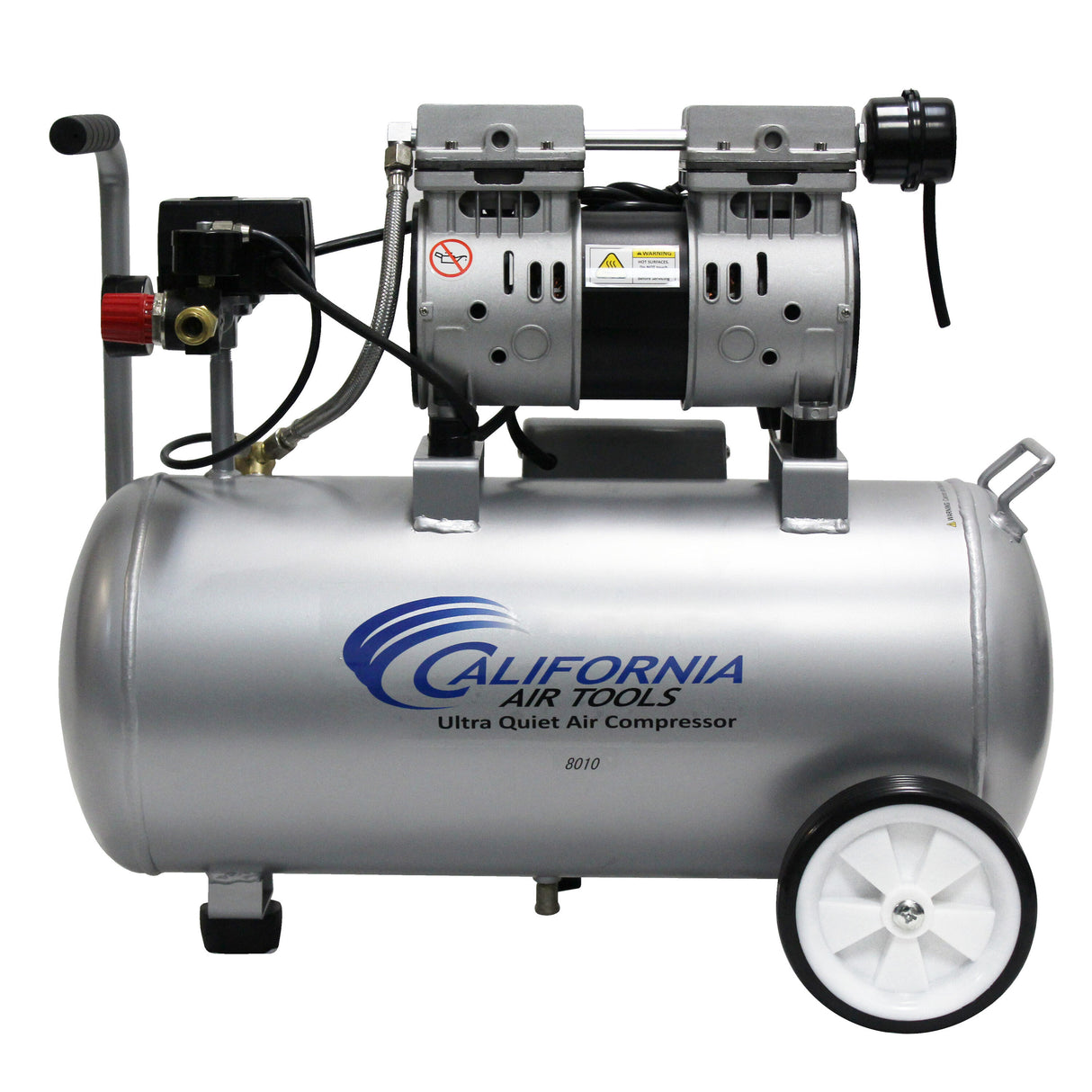 8-Gallon Portable Electric 120 PSI Horizontal Quiet Air Compressor 8010