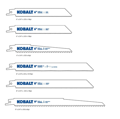 Bi-metal Wood/Metal Cutting Demolition Reciprocating Saw Blade (12-Pack) KOB-KRSB 12ASST-03