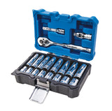 19-Piece Metric Polished Chrome Mechanics Tool Set with Hard Case 86759