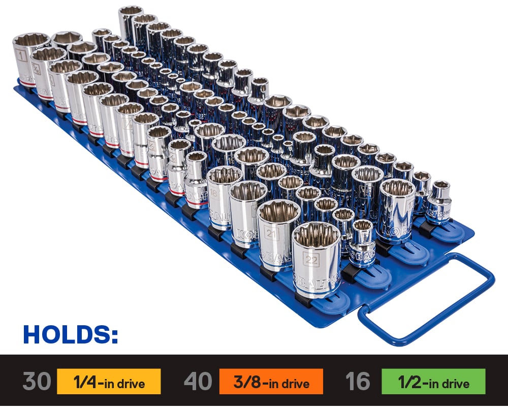 Steel Socket Storage One Multiple Drive Steel Socket Storage Tray 85923