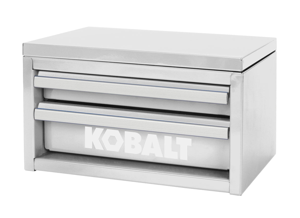 Mini 10.83-in W x 5.91-in H x 5.91-in D 2-Drawer White Steel Tool Box 54417