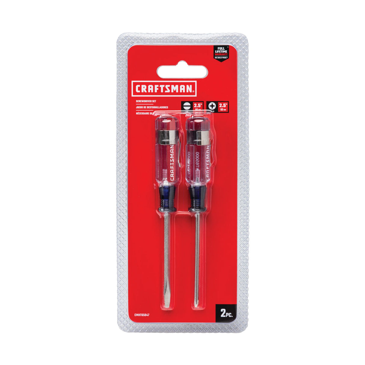 2-Piece Acetate Handle Assorted Drive Screwdriver Set CMHT65047