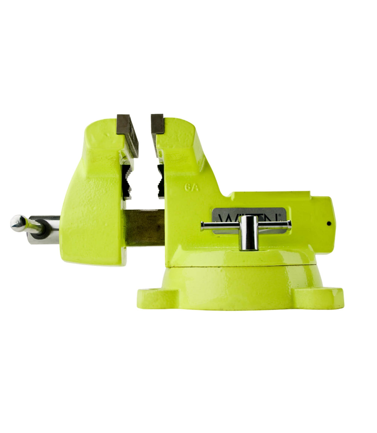 6-in Bench Vise, 5-3/4-in Jaw Opening, 4-in Throat Depth, Green Color, OSHA Compliant 63188