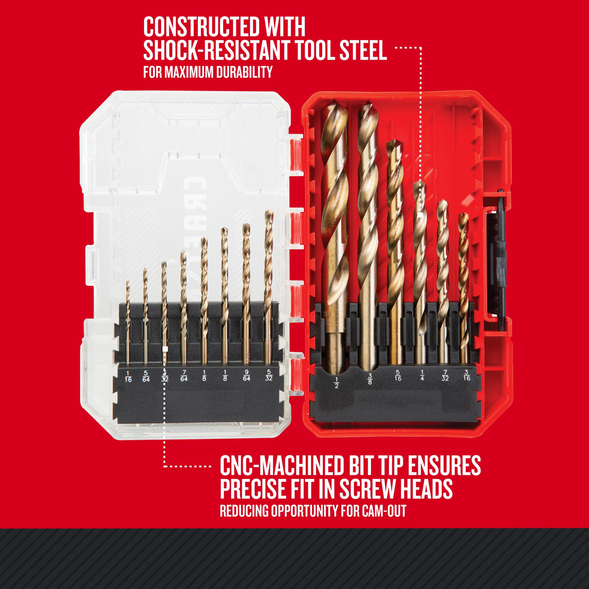 14-Piece Assorted Gold Oxide Coated Jobber Length Twist Drill Bit Set CMAM2214TWR