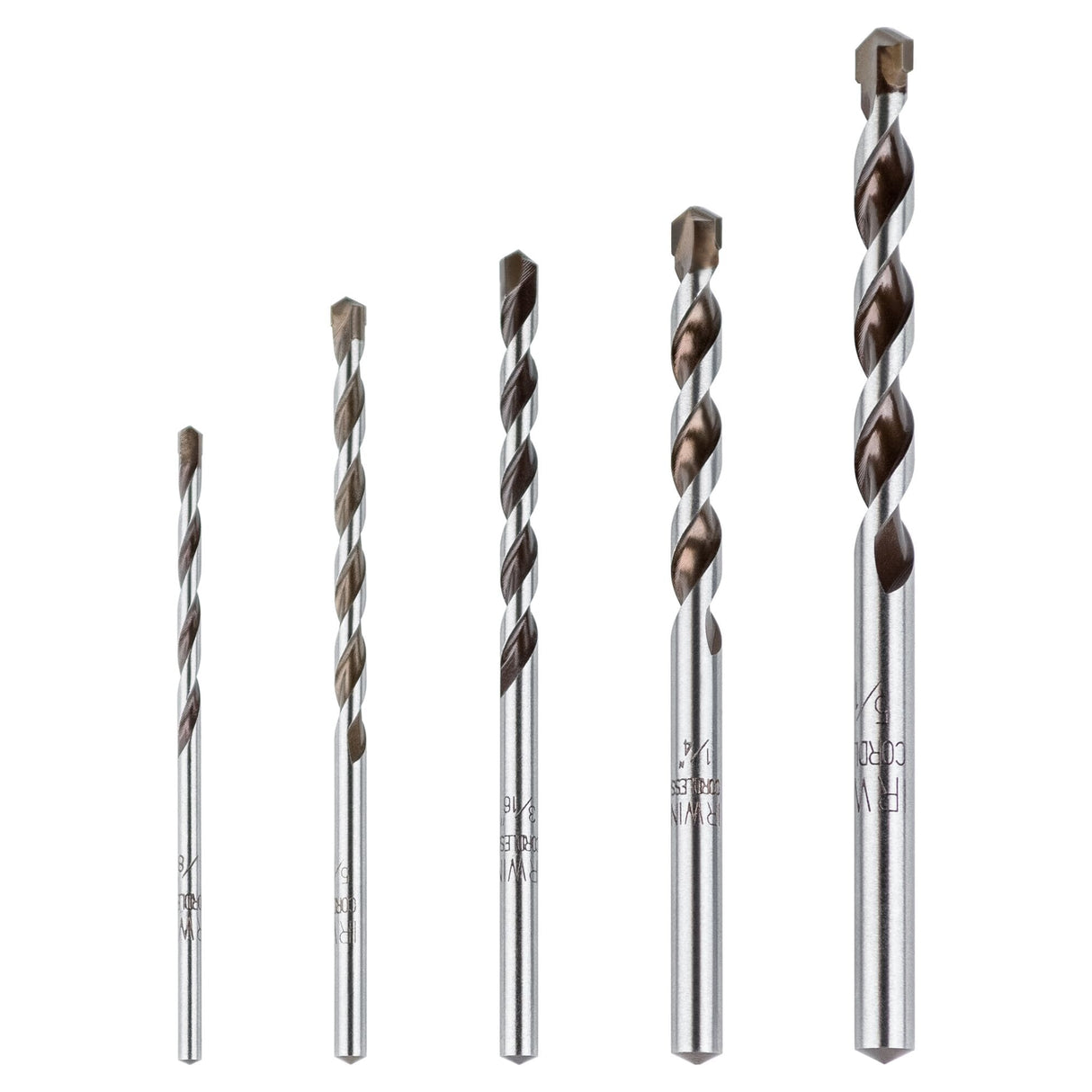 Multi-Material 5-Piece 3/8-in x 4-in Carbide Masonry Drill Bit for Rotary Drill 4935078