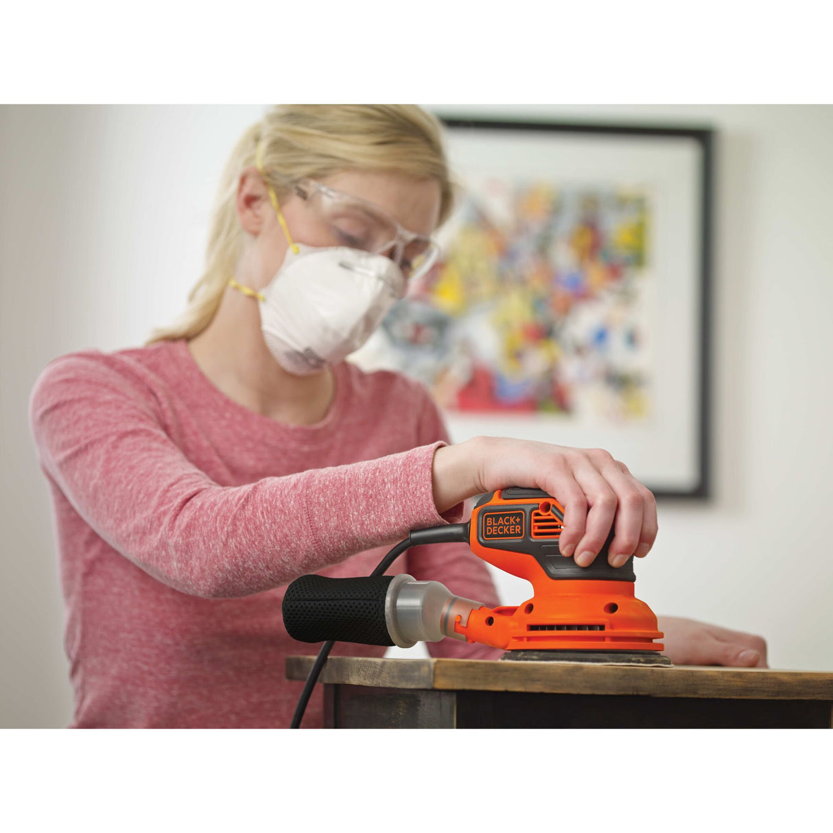 2.4-Amp Corded Orbital Sander with Dust Management BDERO600