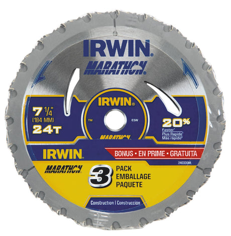 7-1/4-in 24-Tooth Rough Finish Carbide Circular Saw Blade (3-Pack) IRW-2002791