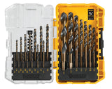 21-Piece Assorted Black and Gold Coated Hss Jobber Length Twist Drill Bit Set DWA1181