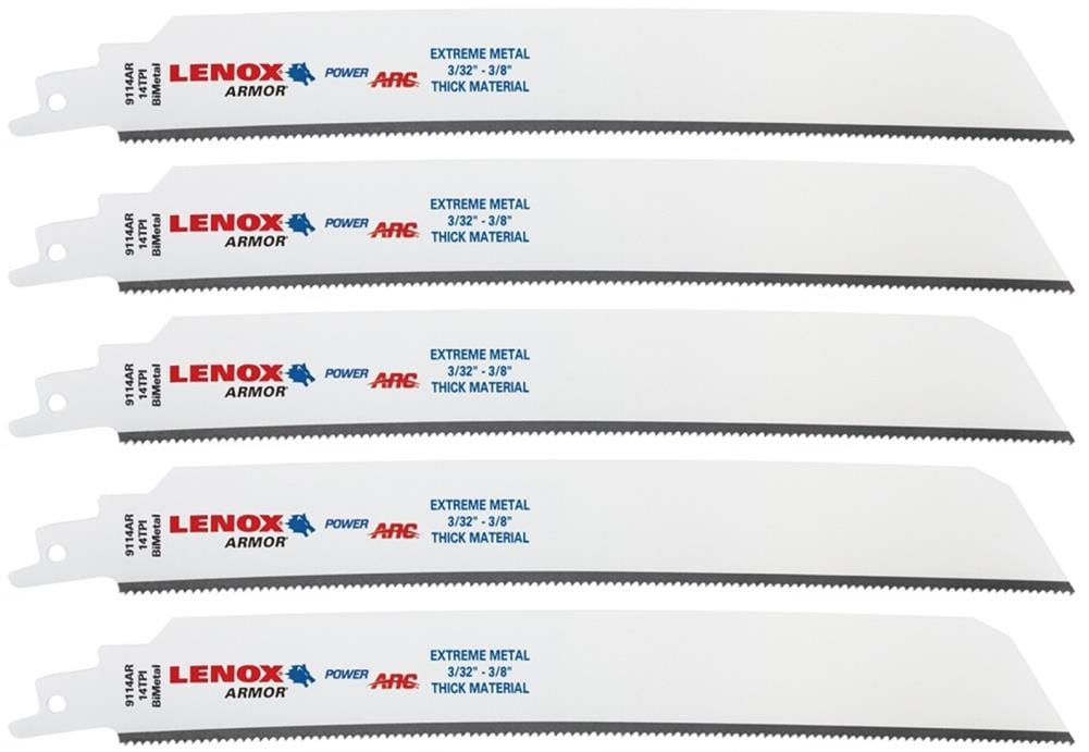 Bi-metal 9-in 14 Tpi Metal Cutting Reciprocating Saw Blade (5-Pack) LEN-1943689