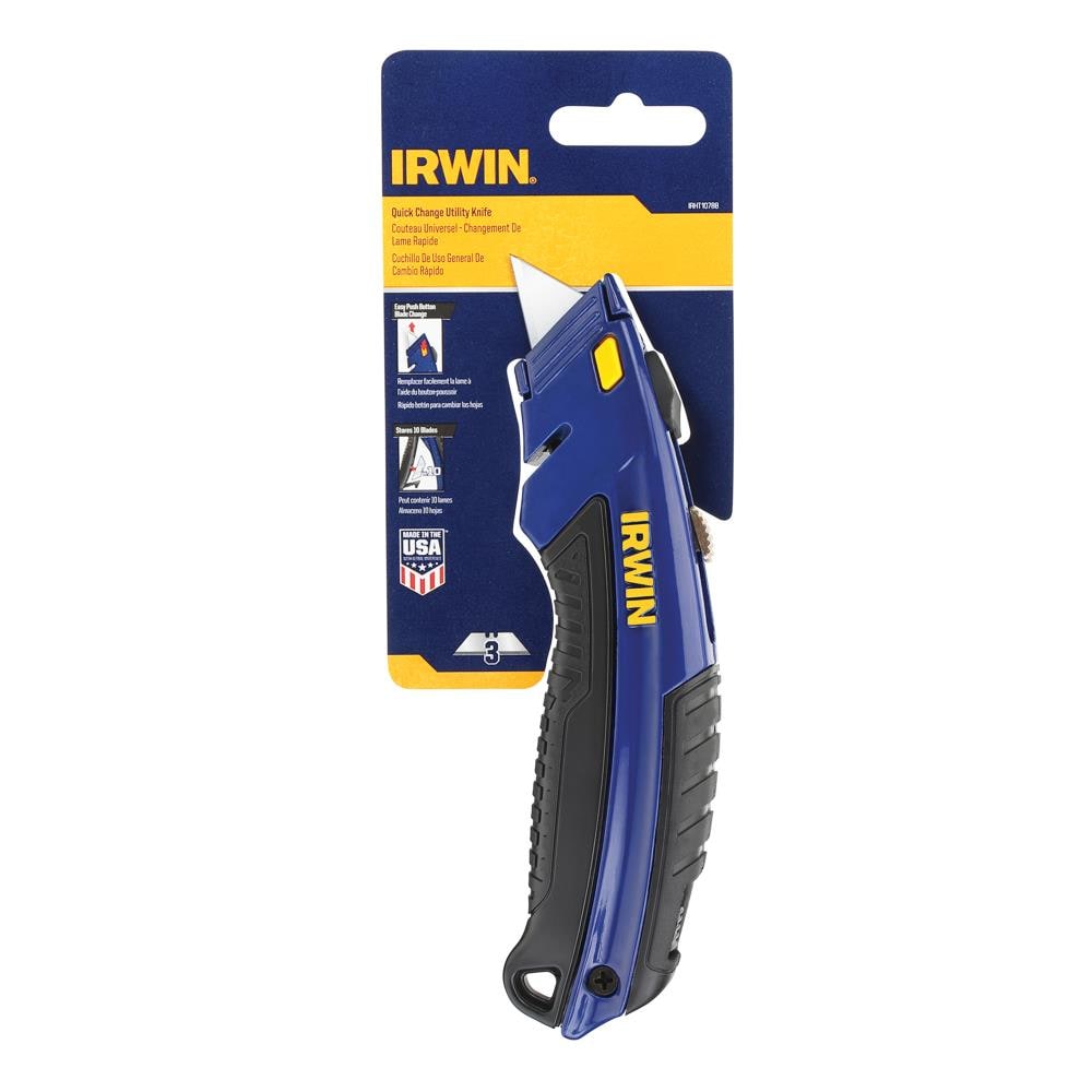 3/4-in 3-Blade Retractable Utility Knife with On Tool Blade Storage IRHT10788