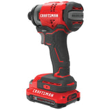 20V Max Brushless Cordless Impact Driver (1-Battery Included, Charger Included and Soft Bag included) CMCF810C1