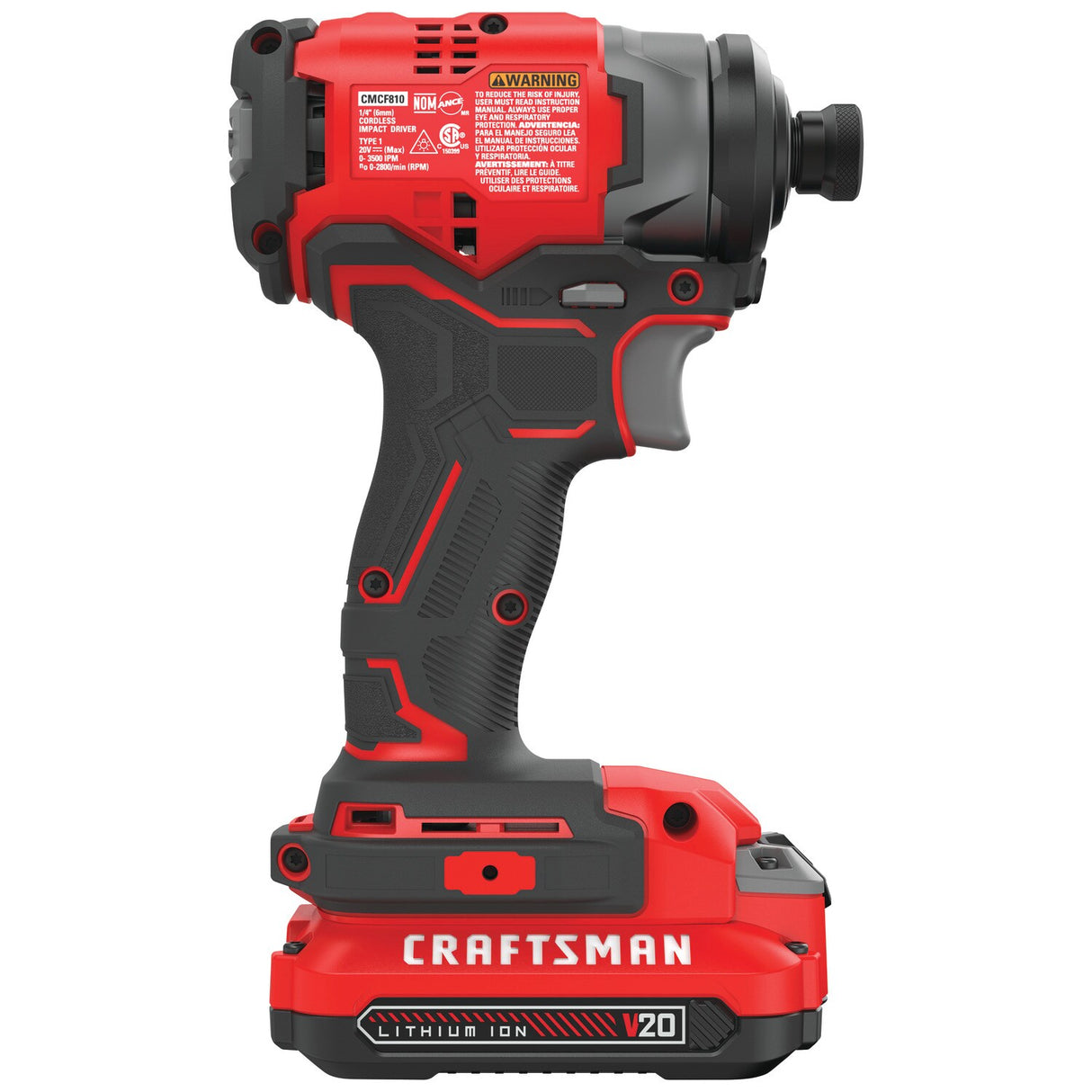 20V Max Brushless Cordless Impact Driver (1-Battery Included, Charger Included and Soft Bag included) CMCF810C1