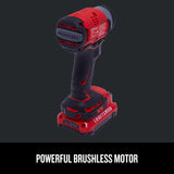 20V Max Brushless Cordless Impact Driver (2-Batteries Included, Charger Included and Soft Bag included) CMCF810C2