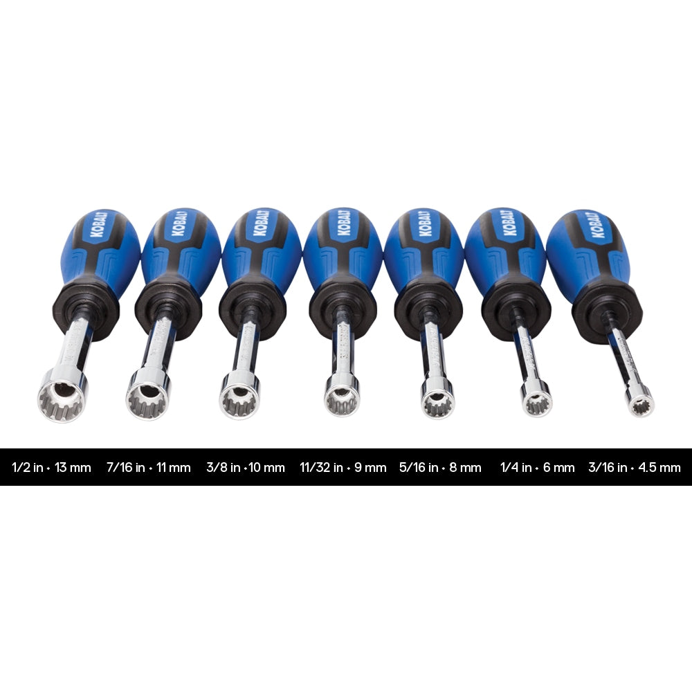 7-Piece SAE and Metric Combination Spline Nut Driver Set 87050