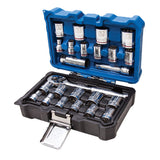 24-Piece Standard (SAE) and Metric Polished Chrome Mechanics Tool Set with Hard Case 86748