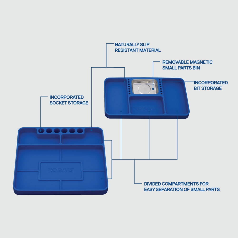 Silicone Organizer Insert 2-pc Silicone Tool Tray Set with Magnetic Insert 81694