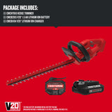 20V Max 20-in Battery Hedge Trimmer 1.5 Ah (Battery and Charger Included) CMCHT810C1