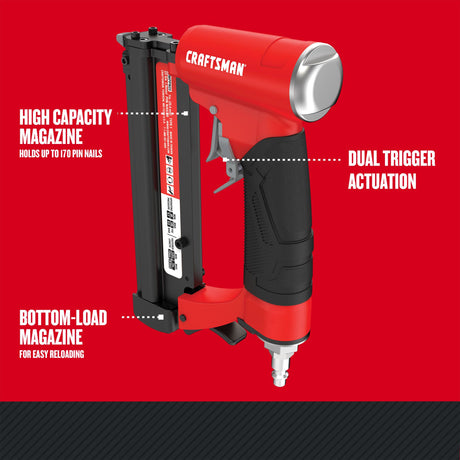 1-in 23-Gauge Pneumatic Pin Nailer CMPPN23