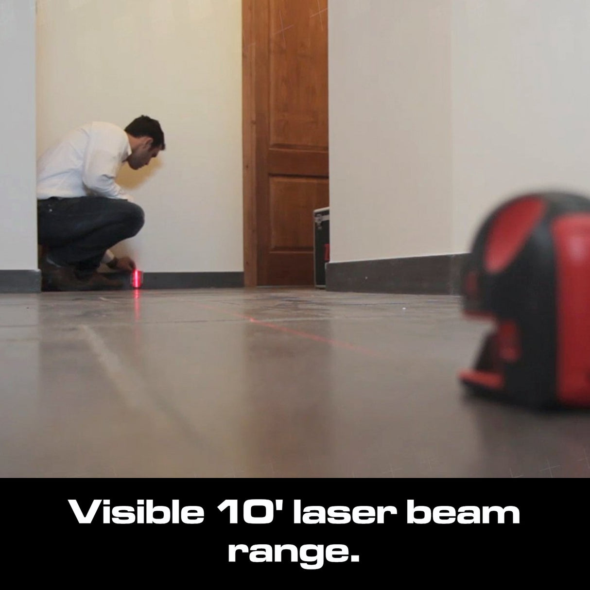 Red 10-ft Indoor Line Beam Line Generator Laser Level 893