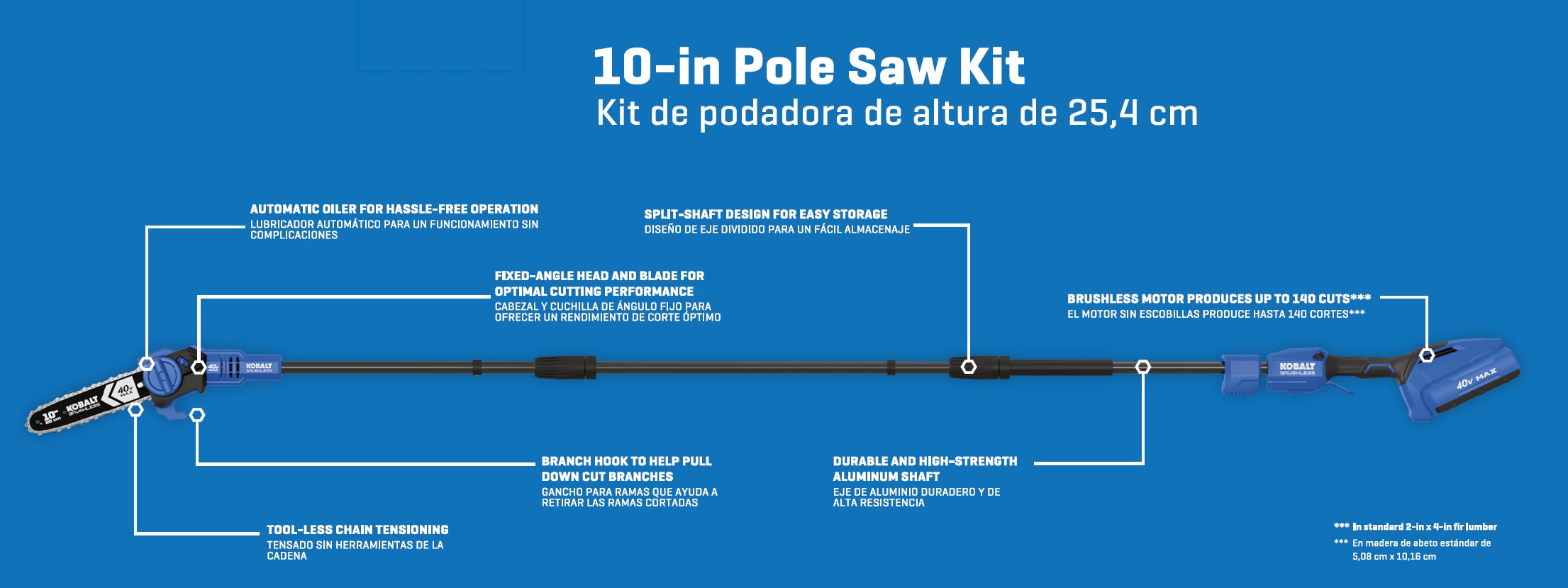 Gen4 40 volt 10 in 2 Ah Battery Pole Saw Battery and Charger Included tools International LLC