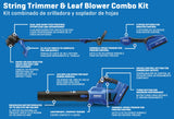 Gen4 40-volt Cordless Battery String Trimmer and Leaf Blower Combo Kit 4 Ah (Battery & Charger Included) KLC 2040A-03