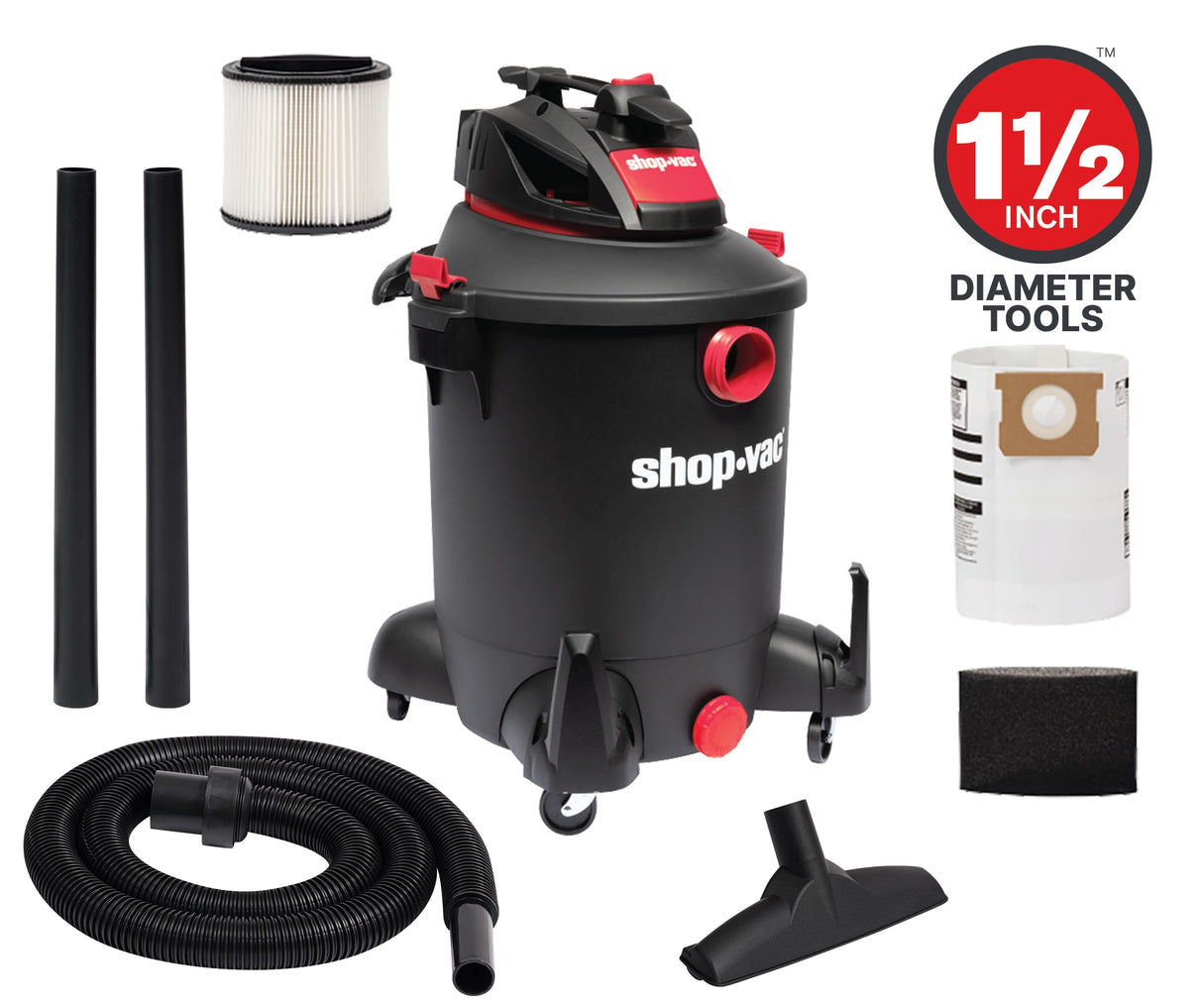 10-Gallons 4.5-HP Corded Wet/Dry Shop Vacuum with Accessories Included 5761011