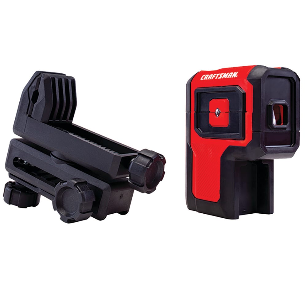 Red 100-ft Self-Leveling Outdoor 3 Spot Beam Line Generator Laser Level Kit CMHT77632