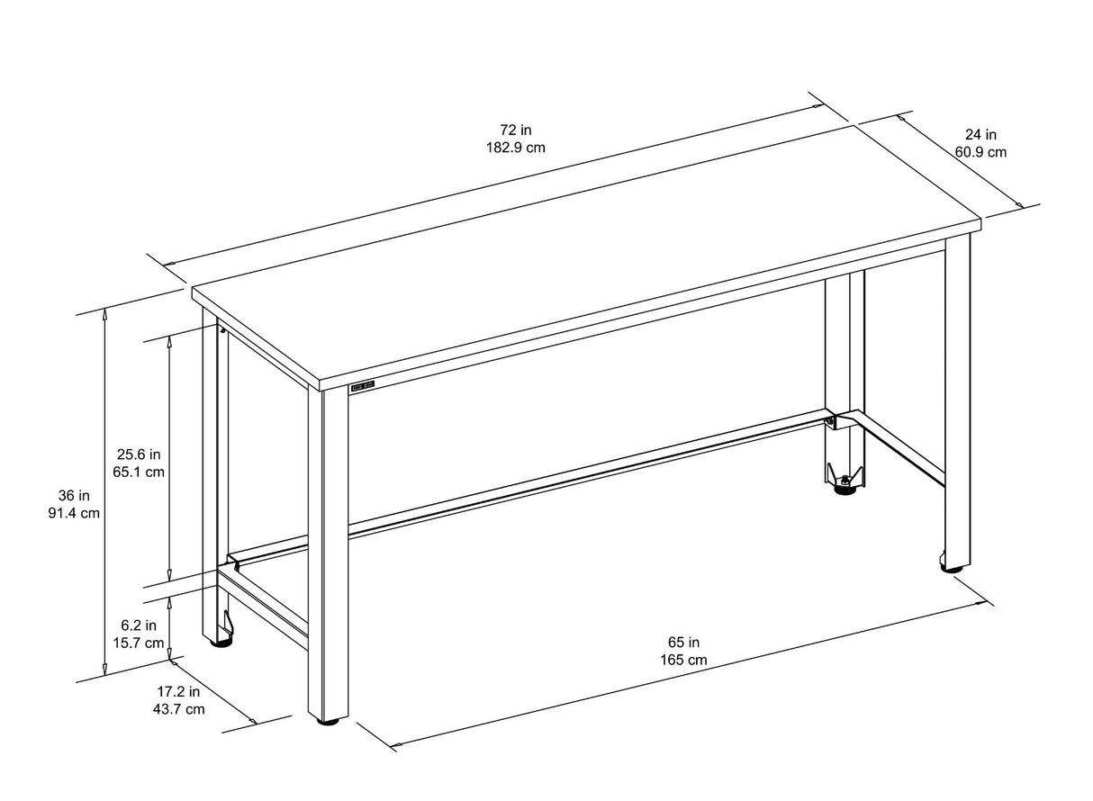 36.75-in H Walnut Butcher Block Portable Work Bench SL72WBCH-3