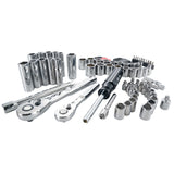 83-Piece Standard (SAE) and Metric Polished Chrome Mechanics Tool Set with Hard Case CMMT12021