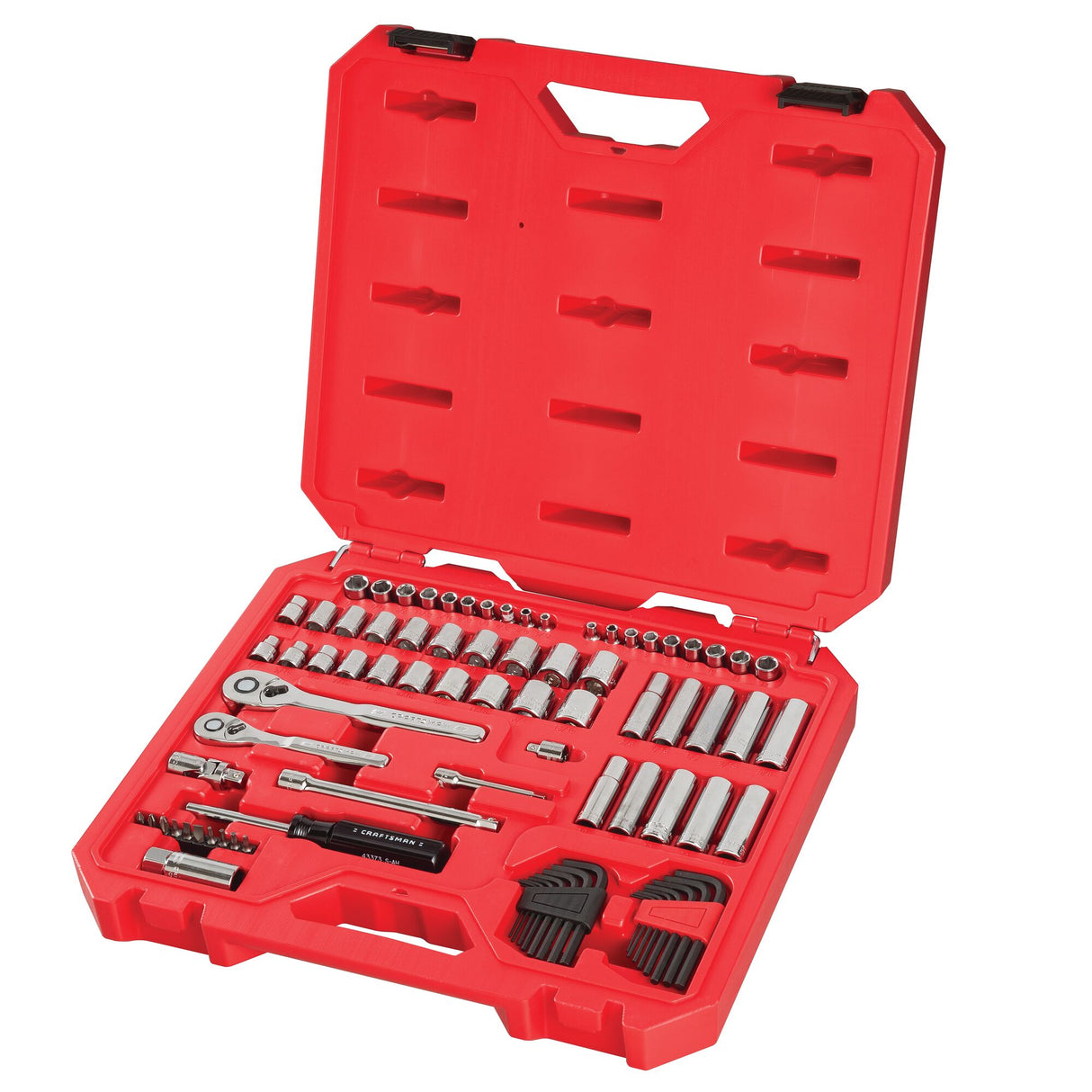 83-Piece Standard (SAE) and Metric Polished Chrome Mechanics Tool Set with Hard Case CMMT12021