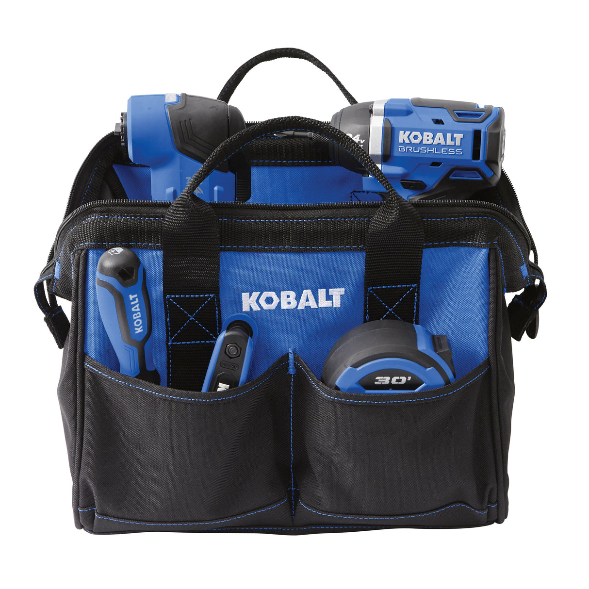 Blue Polyester 12-in Zippered Tool Bag KB-77C-12