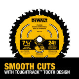 7-1/4-in 24-Tooth Rough Finish Tungsten Carbide-tipped Steel Circular Saw Blade DWA171424L