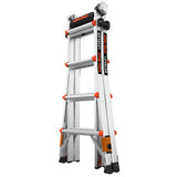 Leveler 2 M17 with Leg Levelers 18-ft Reach Type 1a- 300-lb Load Capacity Telescoping Multi-Position Ladder 16507T-803