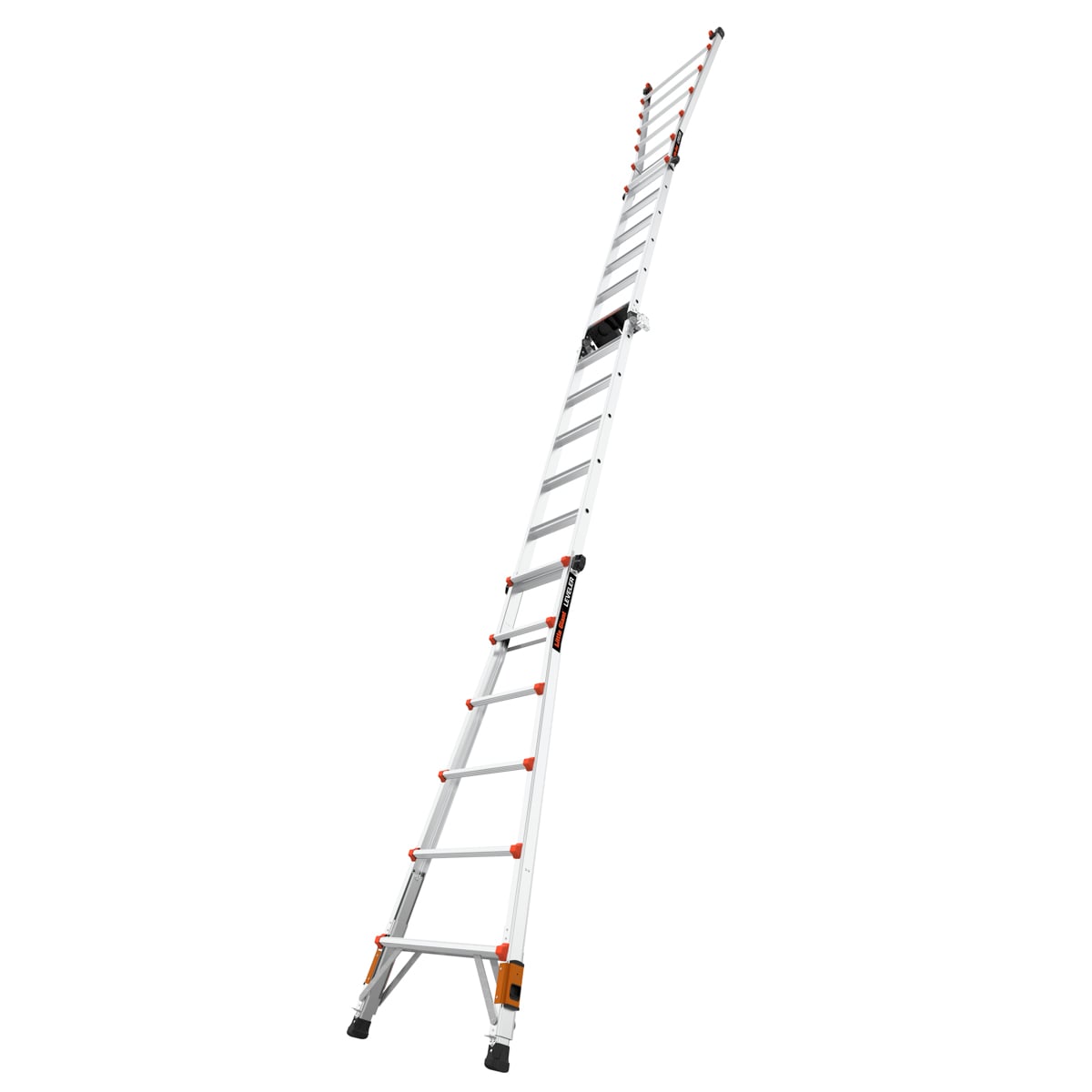 Leveler 2 M26 with Leg Levelers 25.1-ft Reach Type 1a- 300-lb Load Capacity Telescoping Multi-Position Ladder 16506T-803