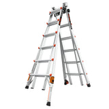 Leveler 2 M26 with Leg Levelers 25.1-ft Reach Type 1a- 300-lb Load Capacity Telescoping Multi-Position Ladder 16506T-803