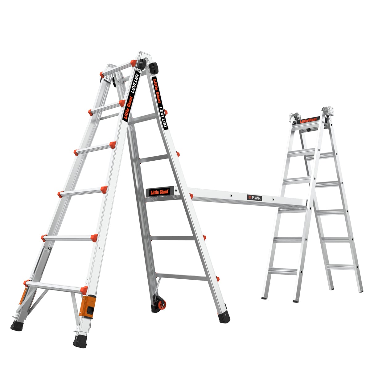 Leveler 2 M26 with Leg Levelers 25.1-ft Reach Type 1a- 300-lb Load Capacity Telescoping Multi-Position Ladder 16506T-803