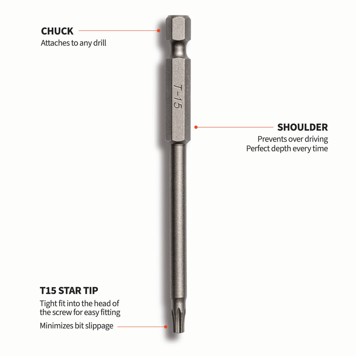 3-in T15 Torx Steel Hex Shank Screwdriver Bit (2-Piece) 345099