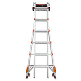 Leveler 2 M26 with Leg Levelers 25.1-ft Reach Type 1a- 300-lb Load Capacity Telescoping Multi-Position Ladder 16506T-803