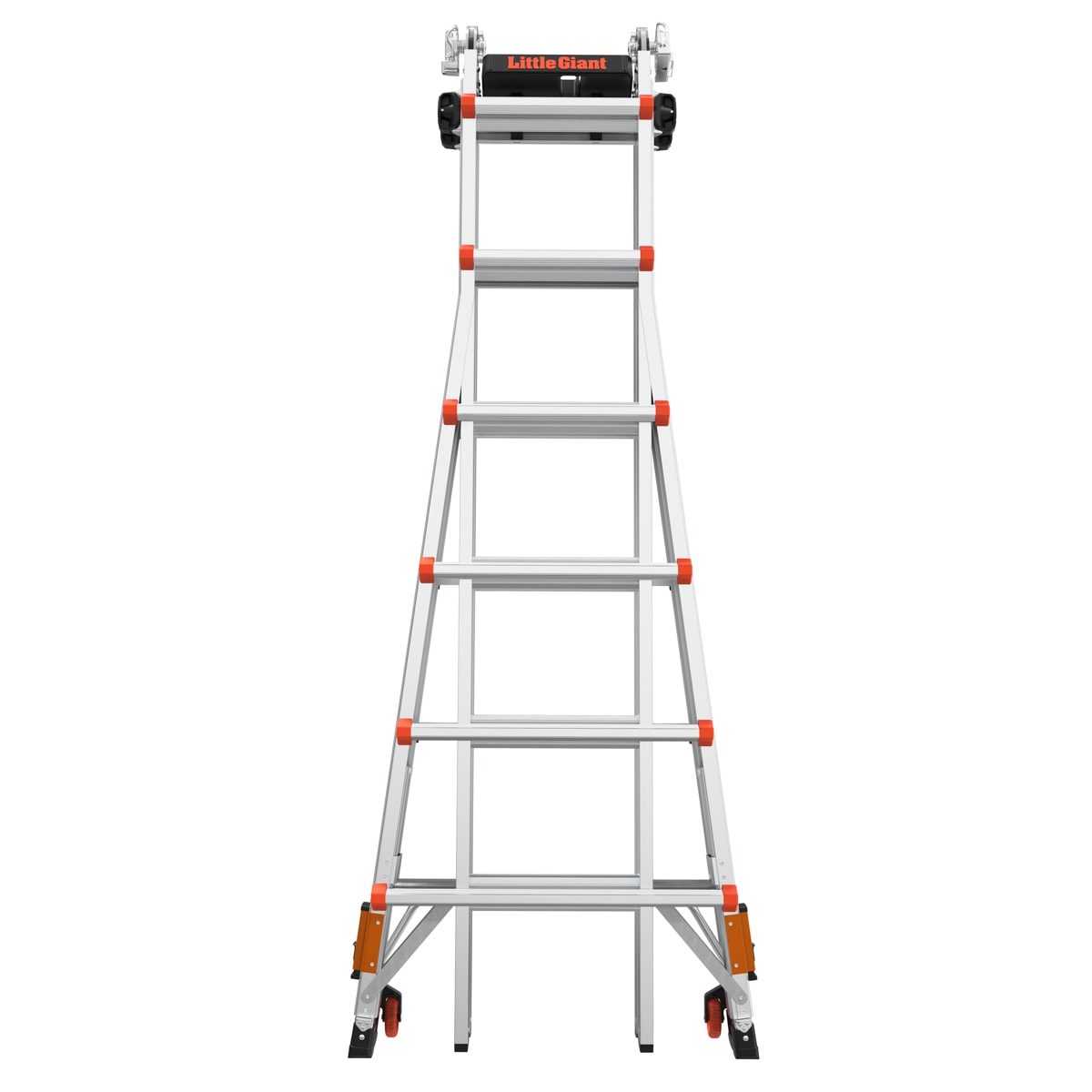 Leveler 2 M26 with Leg Levelers 25.1-ft Reach Type 1a- 300-lb Load Capacity Telescoping Multi-Position Ladder 16506T-803