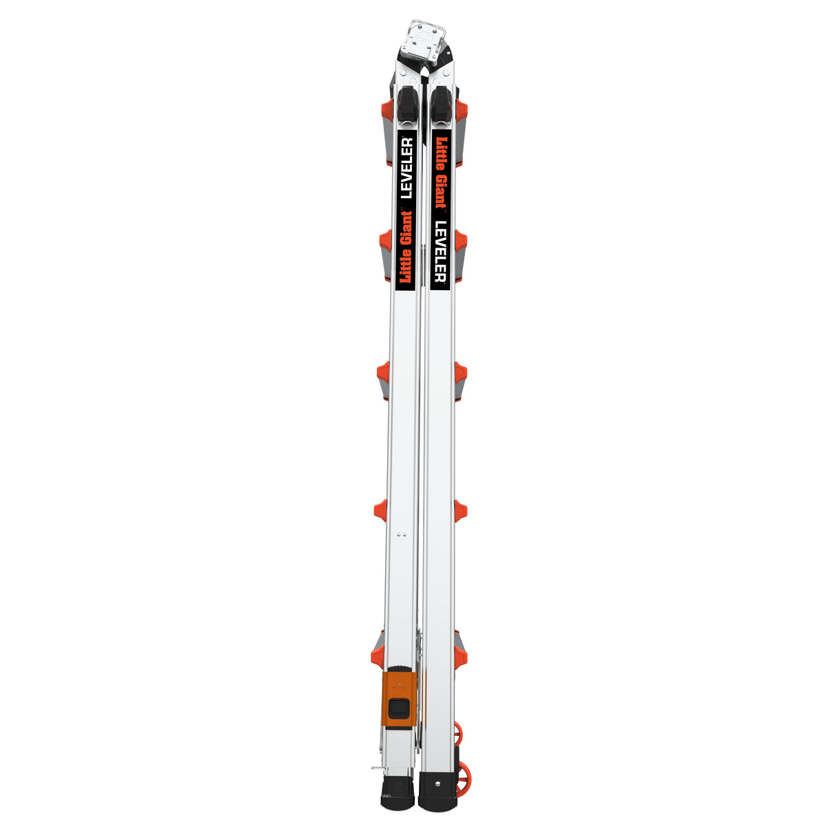 Leveler 2 M22 with Leg Levelers 22-ft Reach Type 1a- 300-lb Load Capacity Telescoping Multi-Position Ladder 16502T-803