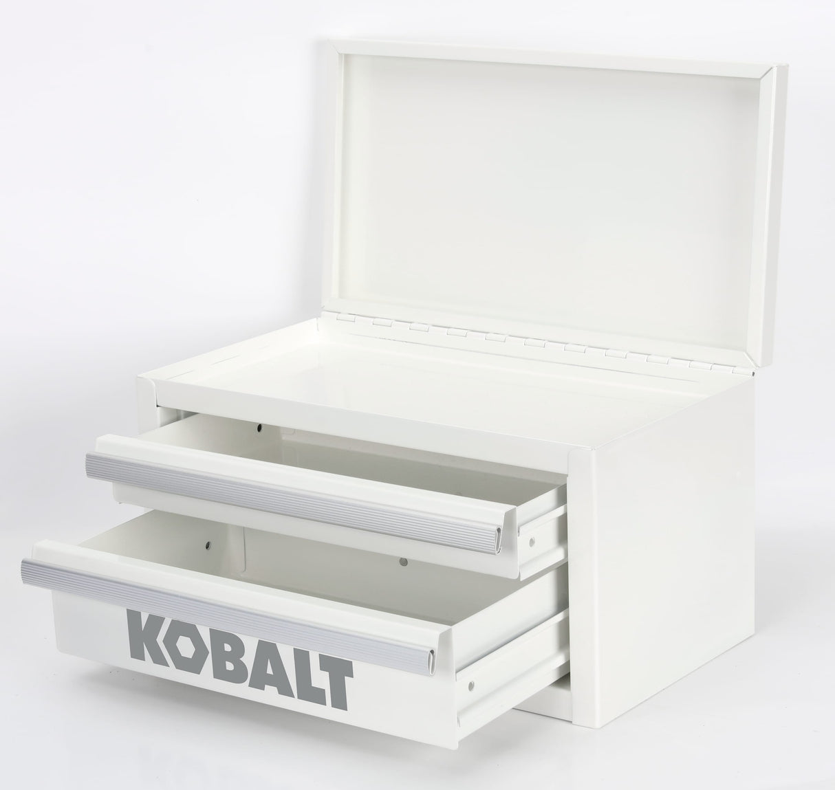 Mini 10.83-in W x 5.91-in H x 5.91-in D 2-Drawer White Steel Tool Box 54417