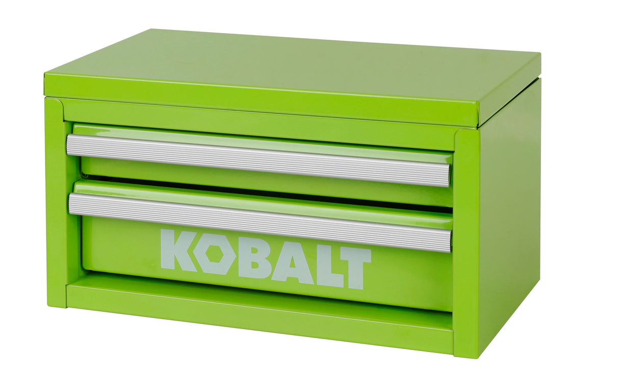 Mini 10.83-in W x 5.91-in H x 5.91-in D 2-Drawer Green Steel Tool Box 54420