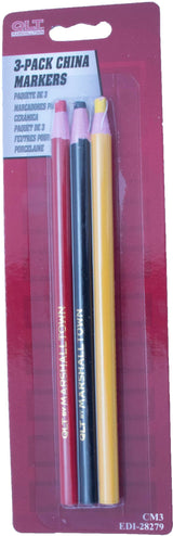 3-Pack 6.65-in Red, Yellow, Black China Marker CM3-L