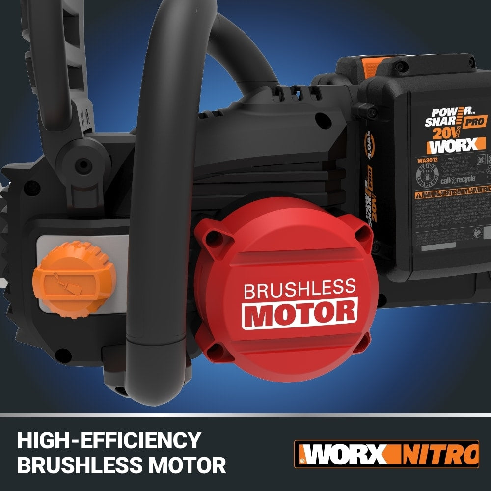 Nitro Power Share 40-volt 16-in Brushless Battery 4 Ah Chainsaw (Battery and Charger Included) WP395