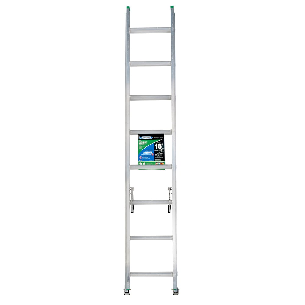 D1200-2 16-ft Aluminum Type 2-225-lb Load Capacity Extension Ladder D1216-2