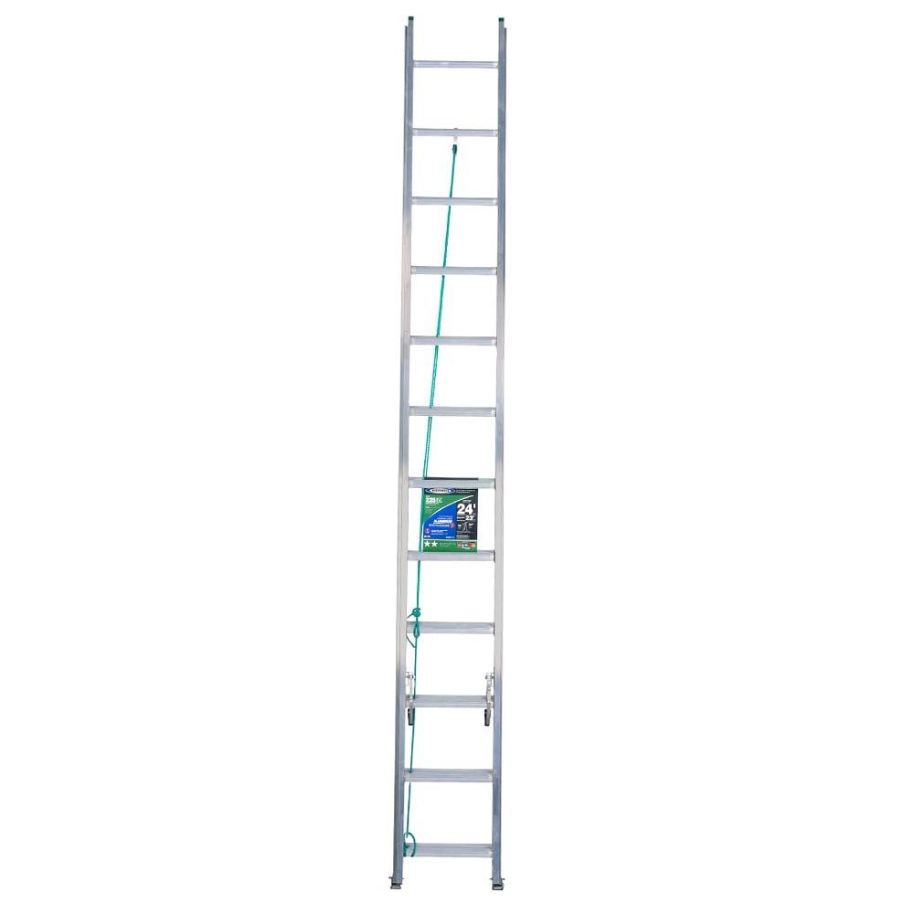 D1200-2 24-ft Aluminum Type 2-225-lb Load Capacity Extension Ladder D1224-2