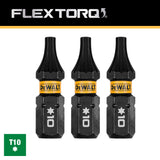 Flextorq 1/4-in x 1-in Torx Impact Driver Bit (3-Piece) DWAF1TX10IR3