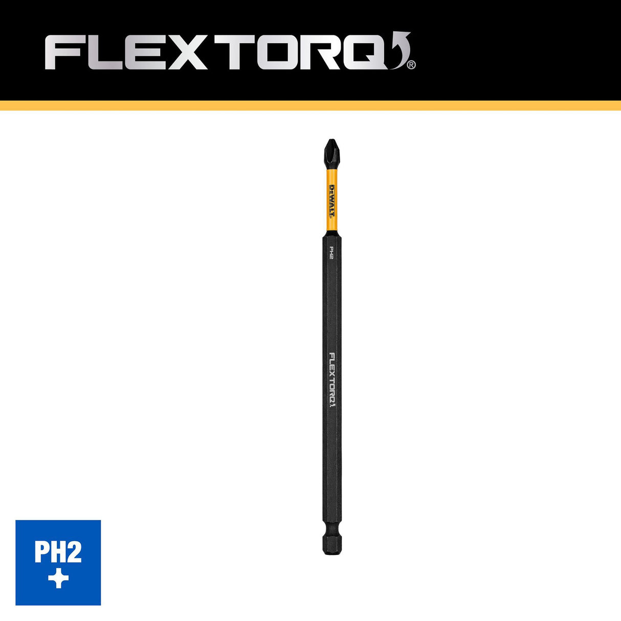 FlexTorq 1/4-in x 6-in Phillips Impact Driver Bit DWAF6PH2IR